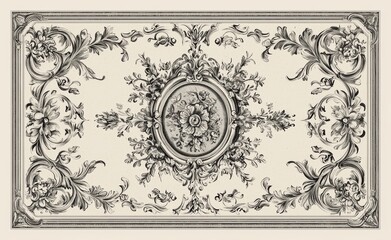 Ornate antique frames with a subtle background.