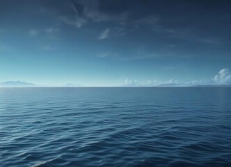 Obraz premium Abstract ocean blue gradient background with a hazy effect, soft, gradient, design