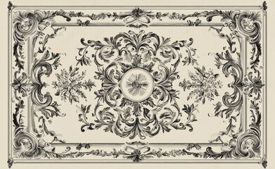 Fototapeta premium Detailed vintage frames set against a soft backdrop.