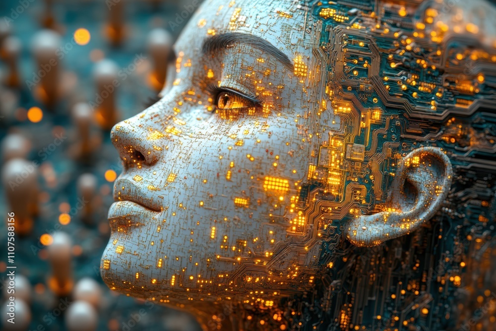 Poster cryptocurrency platforms offering secure transactions with ai-powered solutions, depicted innovative
