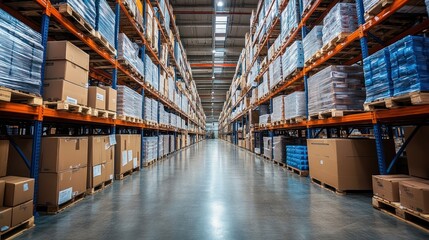 High-tech automation systems in place, managing the flow of goods from storage to distribution with minimal human intervention