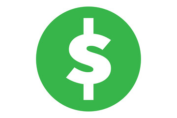 Obraz premium Dollar currency black sign icon vector Illustration 