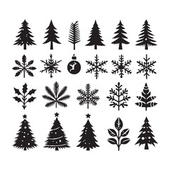 Obraz premium christmas tree silhouette