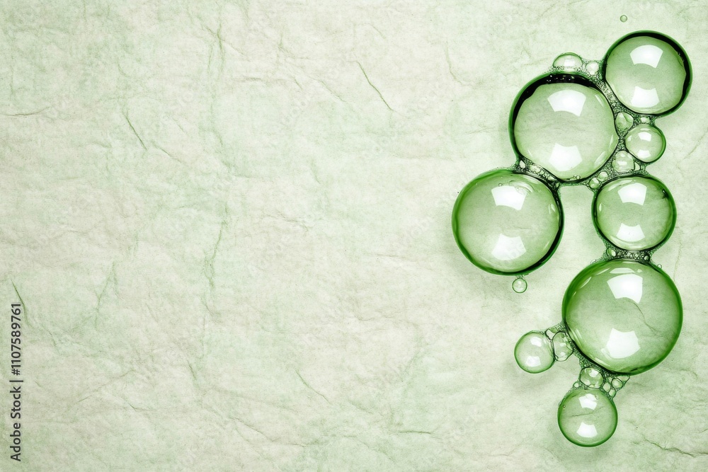 Poster a vintage-inspired composition of bubbles with a grainy texture, set against a soft pastel backgroun