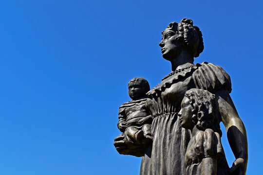 RIO DE JANEIRO, BRAZIL - November 26, 2024: D. Carolina Josefa Leopoldina, first Empress of Brazil, with her children
