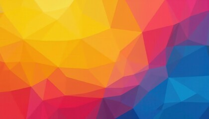 Obraz premium Abstract Colorful Low Poly Background Presentation Template, Vibrant Geometric Design for Summer, Spring, or Holiday Promotion