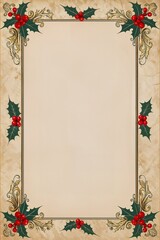 A vintage Christmas letter template in A4 size  