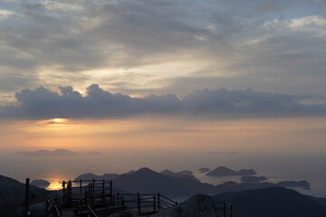 남해 금산 한려해상 일출