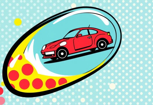 recommend clip art: Pop Art Bold colors graphic outlines and Ben Day dots depict the