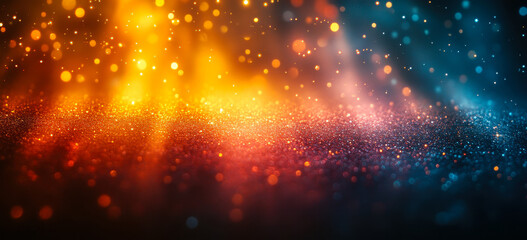 Fototapeta premium Retro Film Effect with Scratch, Dust, and Light Leaks - Holographic Lens Flare Background