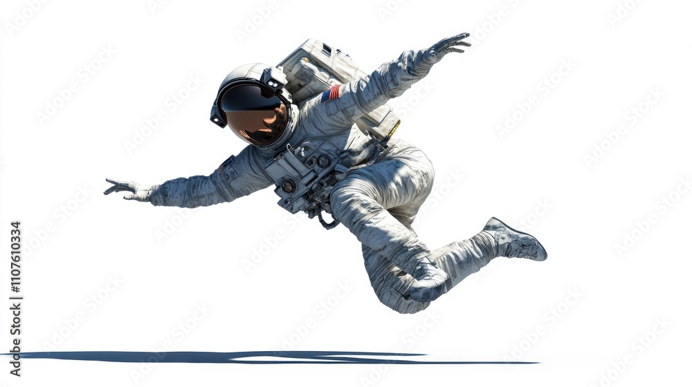 Aufkleber an astronaut floats in space, showcasing a sense of adventure and exploration.