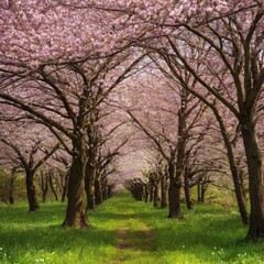 Obraz premium Springtime Blossoming Forest.