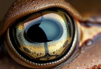 Frog Eye Close up A detailed view of a frog's eye focusing on it