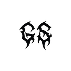 GS monogram logo design letter text name symbol monochrome logotype alphabet character simple logo