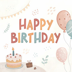 simple design happy birthday background