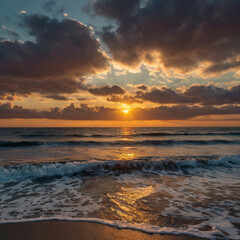 Obraz premium sunset on the beach