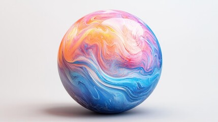Fototapeta premium Abstract Colorful Sphere: A Vibrant Swirl of Hues