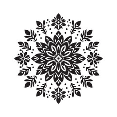 Obraz premium Round mandala for coloring on white background