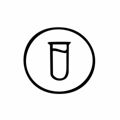Test Tube Icon Symbol of Science, Research, and Innovation