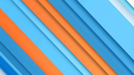 Fototapeta premium Abstract Diagonal Orange and Blue Stripes Background