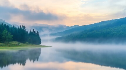sunrise over the river