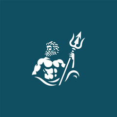 Poseidon god logo © Fajarhidayah11