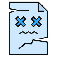 Cyber Crime Icons Pack,Corrupted File Filled Line Icon