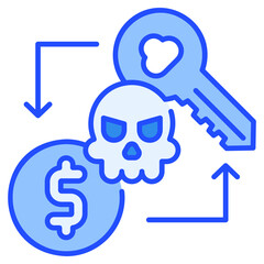 Obraz premium Cyber Crime Icons Pack,Payment Hacker Blue Icon