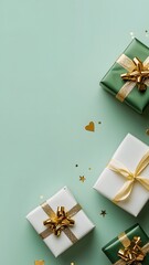 christmas gift box with ribbon