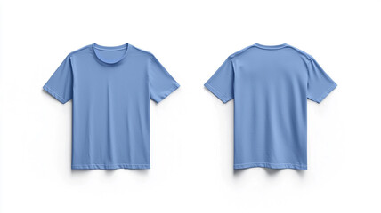 Fototapeta premium blue t-shirt mockup template isolated on a white background