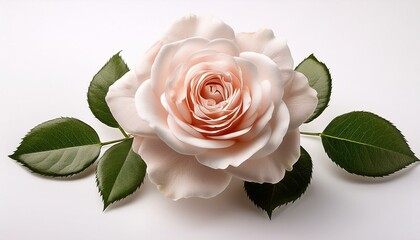 Fototapeta premium Rosa damascena on isolated white background