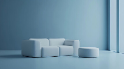 Modern Minimalist Living Room Design with Sofa