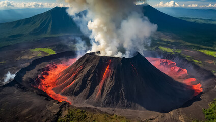The stunning Virunga volcano in Congo