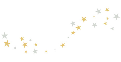 Gray And Gold Star On White Background. Celebration Event And Happy Birthday. American Flags Color Concept. Vector Illustration. Copy Space