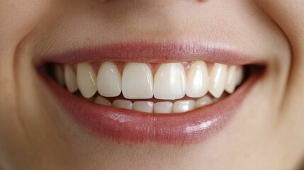 Obraz premium Close Up Of A Smile Showing White Teeth