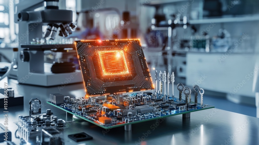 Fototapete Innovative quantum circuit boards redefining security in advanced labs insights from a scientific perspective