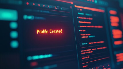 Obraz premium A digital display shows the message 