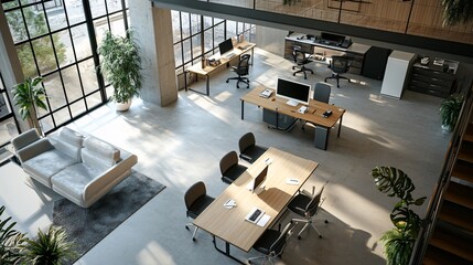 Concept of a secretary featuring organized workspace, scheduling tools, and modern office design for efficient administrative tasks
