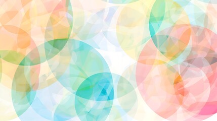 Fototapeta premium Abstract Watercolor Background with Overlapping Circles