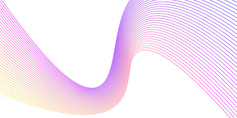 Gradient wave pattern on white