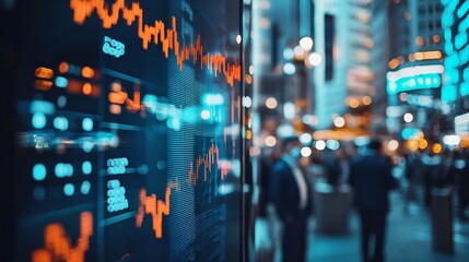 Image of a busy stock market environment with brokers and traders actively engaging in financial transactions