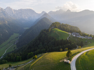 Logar valley view from the Solcava panoramic road, Slovenia