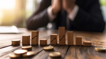 Images of businesses facing operational difficulties and strategic challenges during a period of economic recession and financial instability