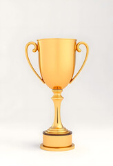 Winner gold cup isolated on white background