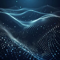 Abstract digital wave of particles. Futuristic point wave. Technology background vector.