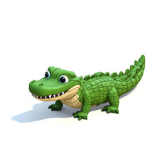 Fototapeta premium Playful cartoon alligator toy.