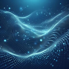 Abstract digital wave of particles. Futuristic point wave. Technology background vector.