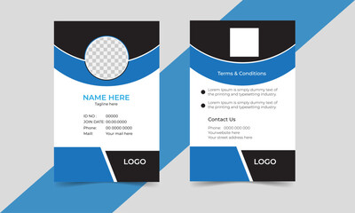 Student and teacher id card desing template 