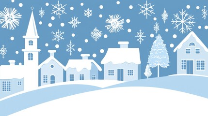 Winter Serenity: High-Resolution Snowscapes in Soft Blue and White