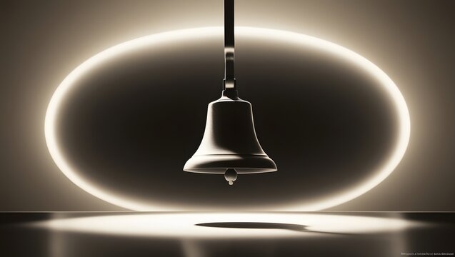 Minimalist Silhouette of Bell Swing
